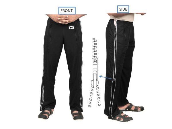 stylish comfortable joggers with long zip